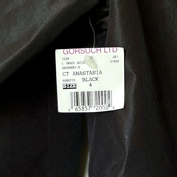 Susanne Spatt Silk Rhinestone Trench Jacket Black Size 34 NWOT - Picture 7 of 10